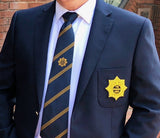 Navy, with gold stripes and the gold FBU badge in the centre