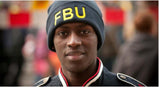 Elasticated woolly beanie hat with the FBU logo stitched on the front