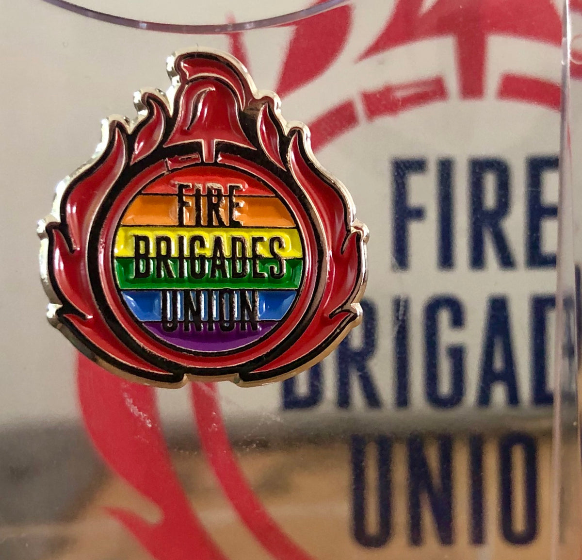 FBU Pride Pin Badge – Fire Brigades Union