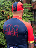 FBU badge and ‘Fire Rescue’ legend on the back