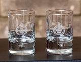 2 Bubble Base Shot Glass Engraved with the FBU logo