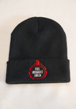 Elasticated woolly beanie hat with the FBU logo stitched on the front